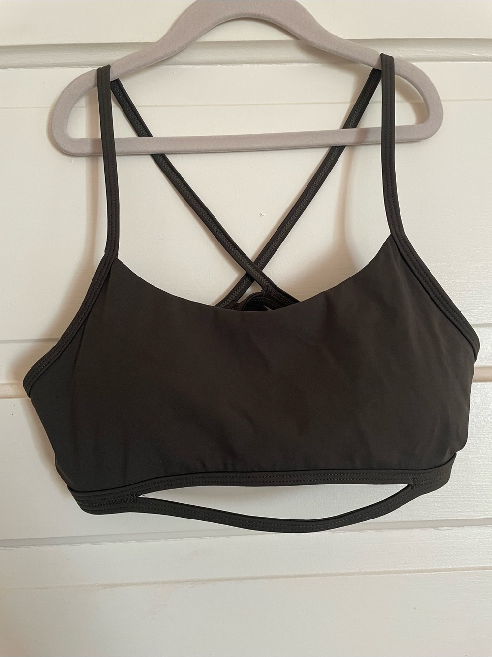 GymReapers Dark Forest Green Crop Bralette Sports Bra- Women's Size Medium